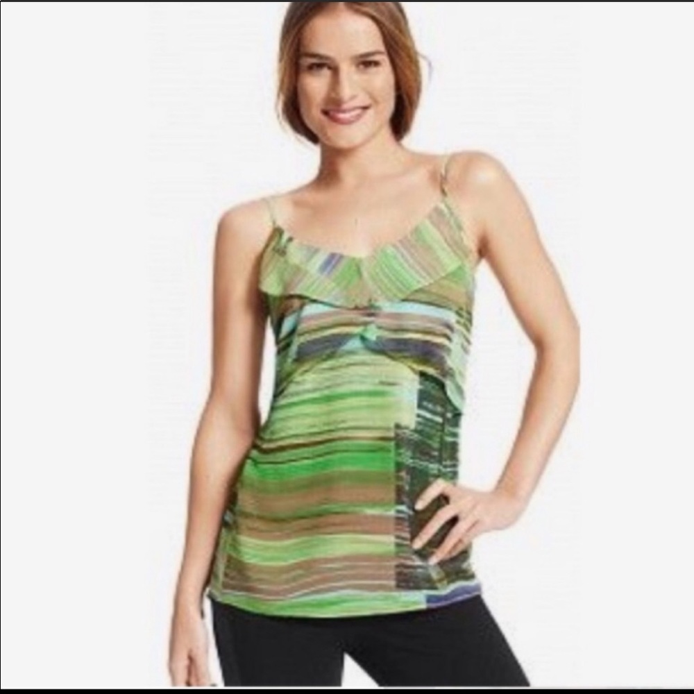 Cabi watercolor chiffon layered cami size XS